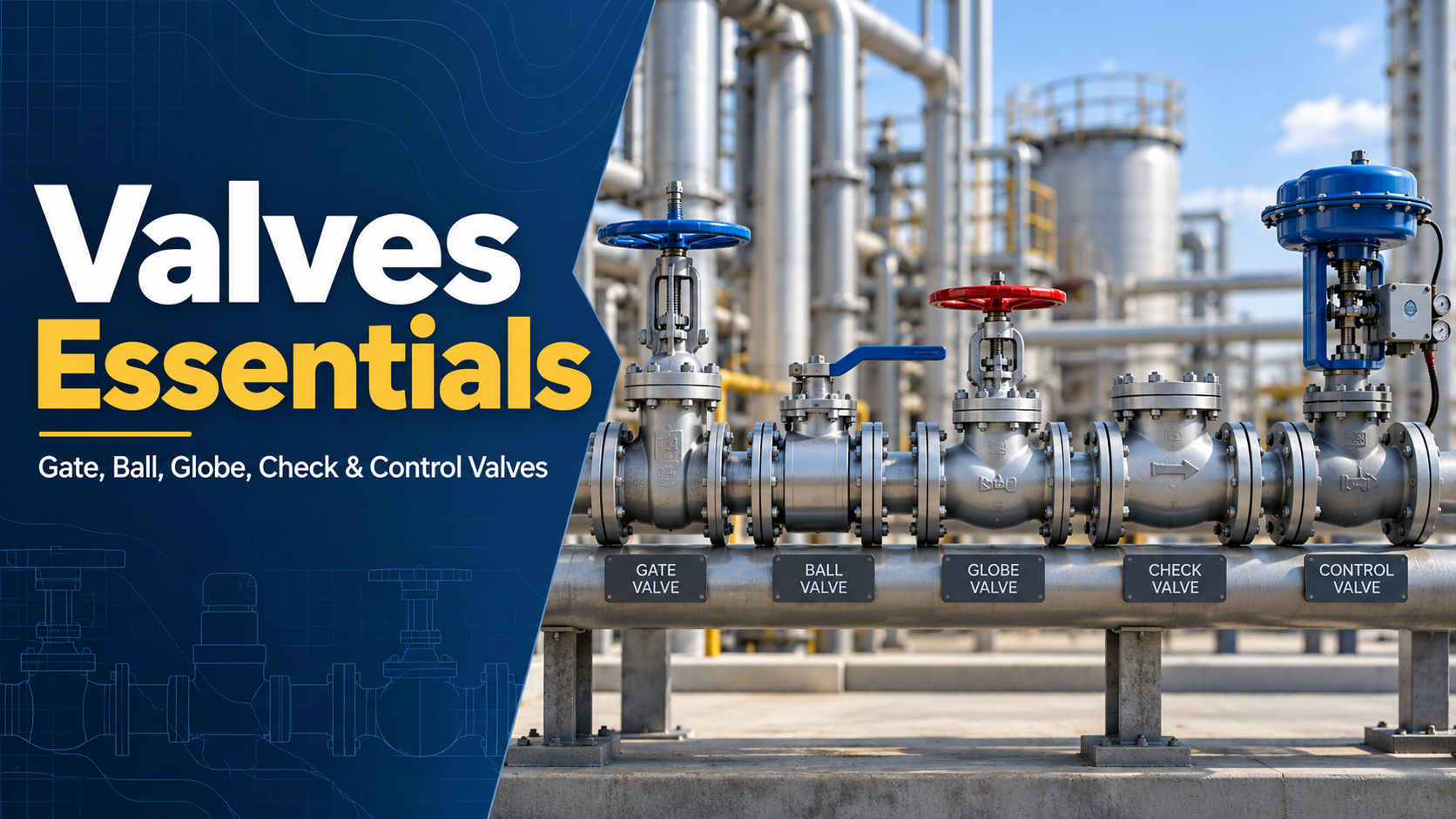 Valves Essentials: Gate, Ball, Globe, Check & Control Valves